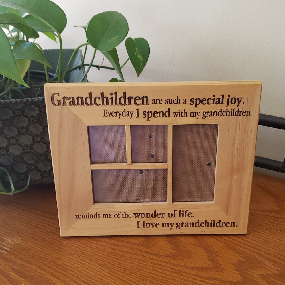 Grandchildren Wooden Photo Frame - Brown- 10"x8"